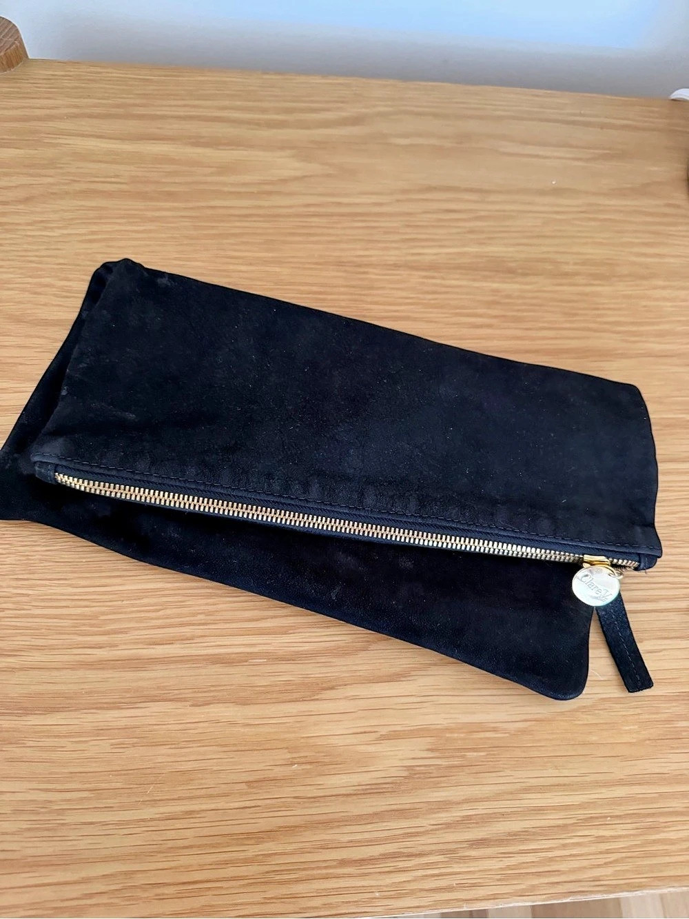 Clare V. Foldover Clutch. Black